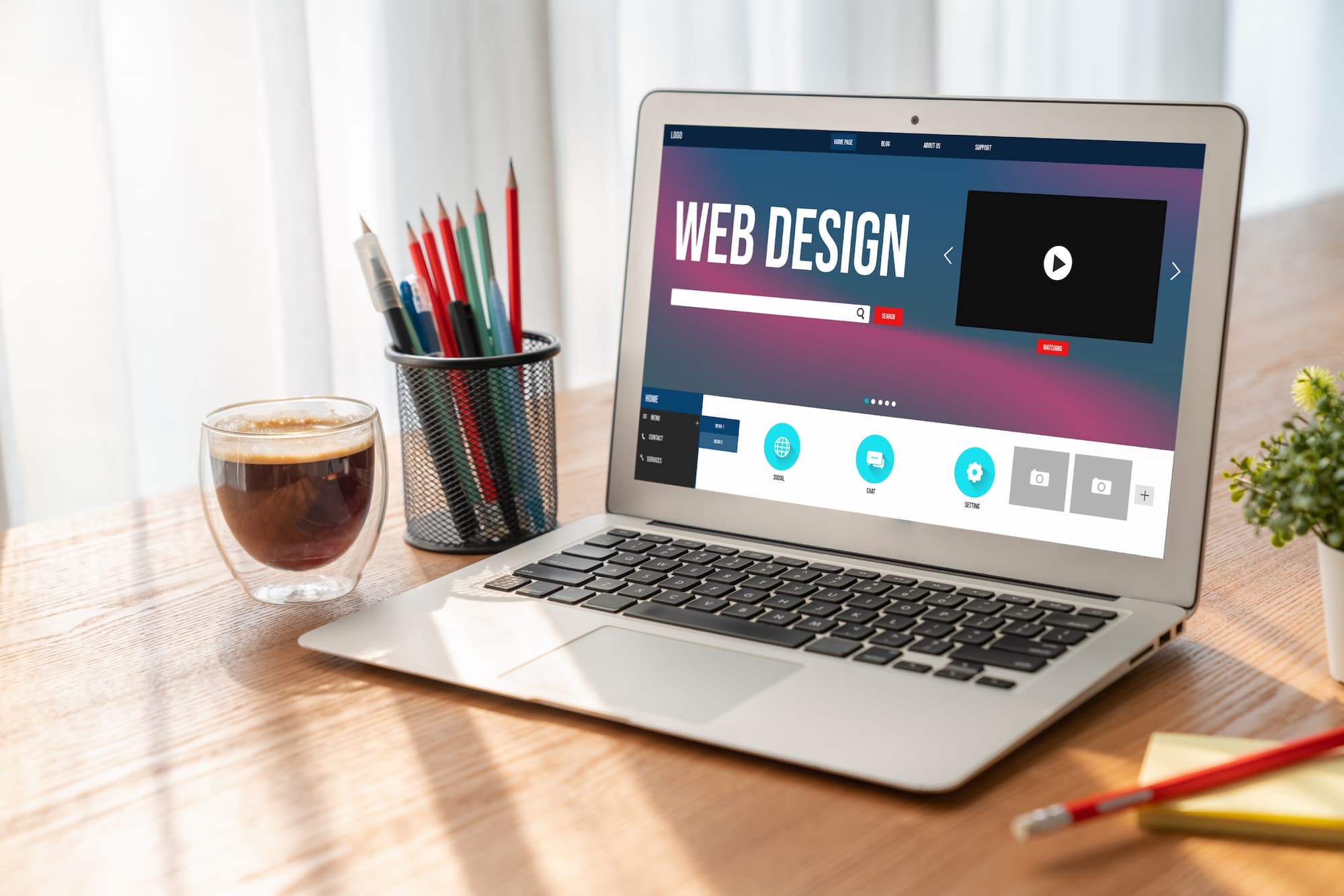 glappy webdesign maquette